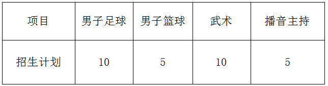 2022年高中特长生招生方案