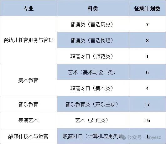 湘南幼儿师范高等专科学校2024年征集志愿招生计划